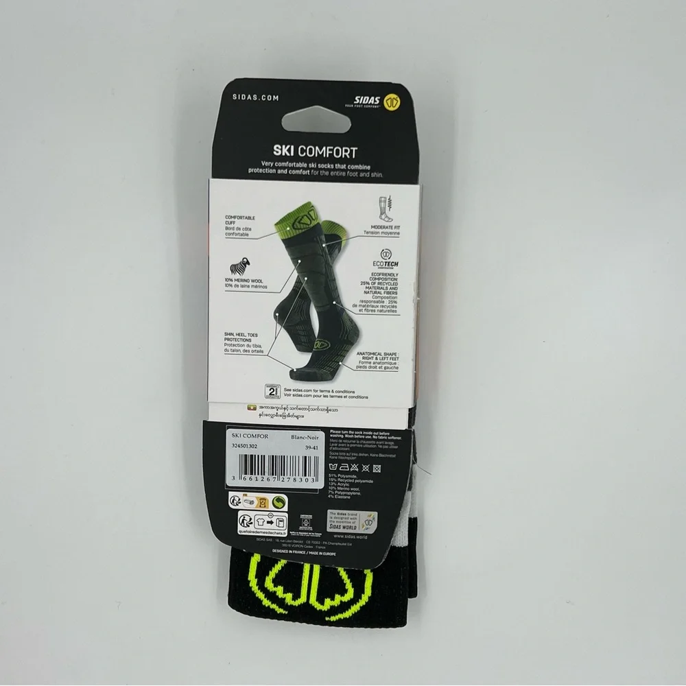 NEW SIDAS Ski Comfort skiing socks 39-41 - Picture 2 of 4